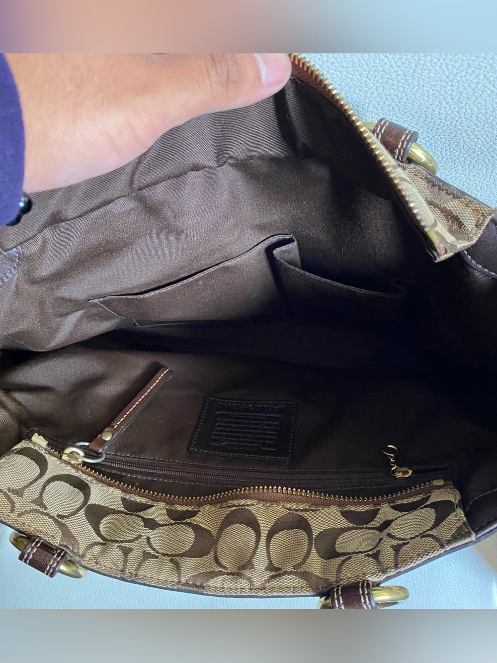Coach Signature Patchwork Limited Edition Purse Bag F0873-F12843 Leopard VTG Y2K - Picture 8 of 12
